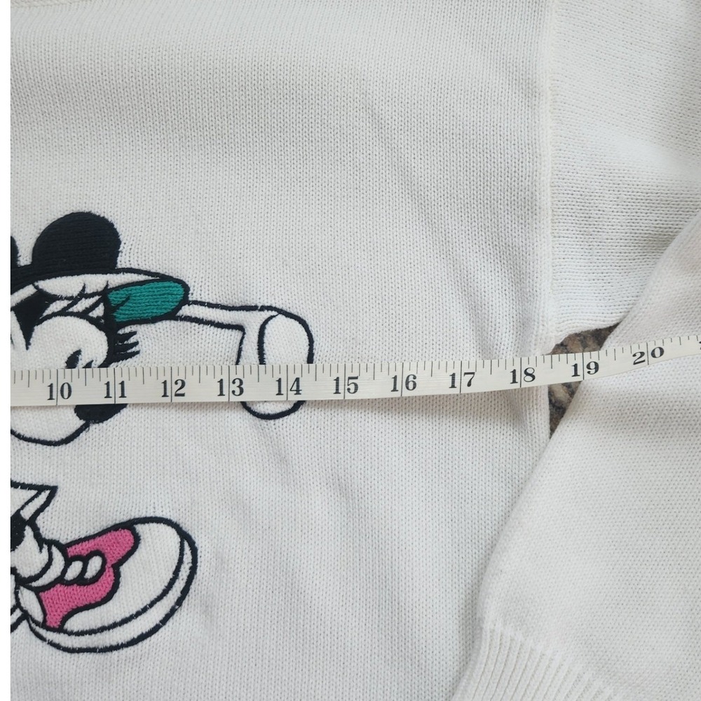 Disney Minnie's Golf Club by Aurea Sweater Women S White Excellent Vintage Golf - Picture 5 of 6